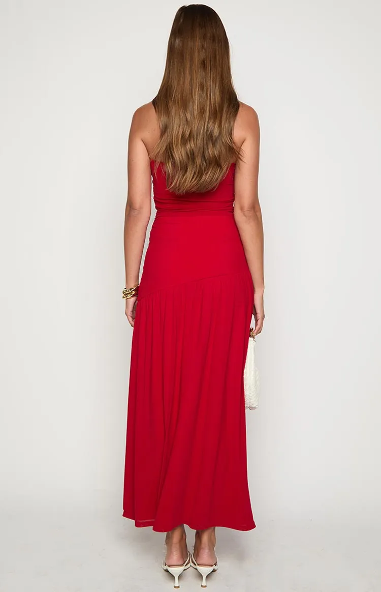 Morrigan Red Strapless Maxi Dress sold by Beginning Boutique product image thumbnail 5