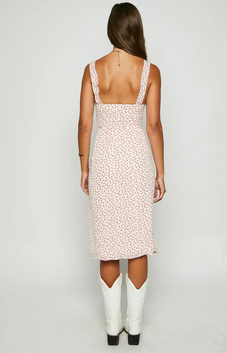 Jessie White Floral Midi Dress sold by Beginning Boutique product image thumbnail 2