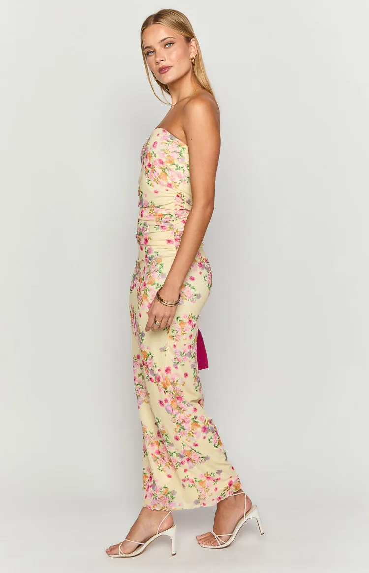 Imogen Yellow Bloom Maxi Dress sold by Beginning Boutique product image thumbnail 4