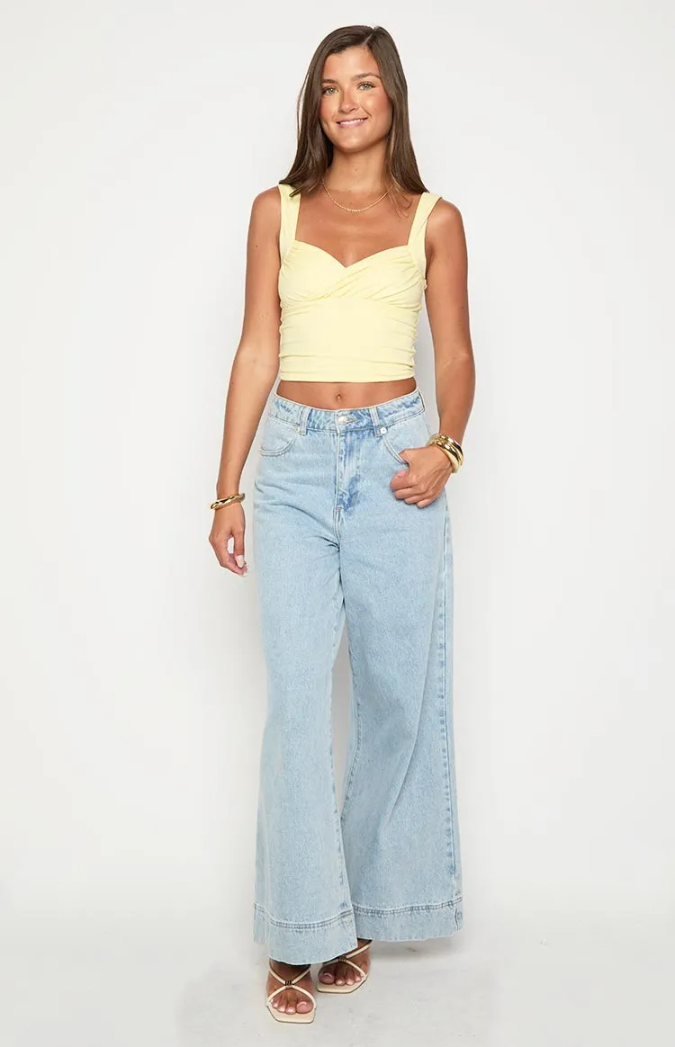 Khali Light Wash Denim Wide Leg Jeans sold by Beginning Boutique product image thumbnail 2