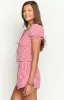 Wednesday Red Gingham Puff Sleeve Tie Top sold by Beginning Boutique