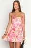 Chantell Yellow Floral Pop Mini Dress sold by Beginning Boutique