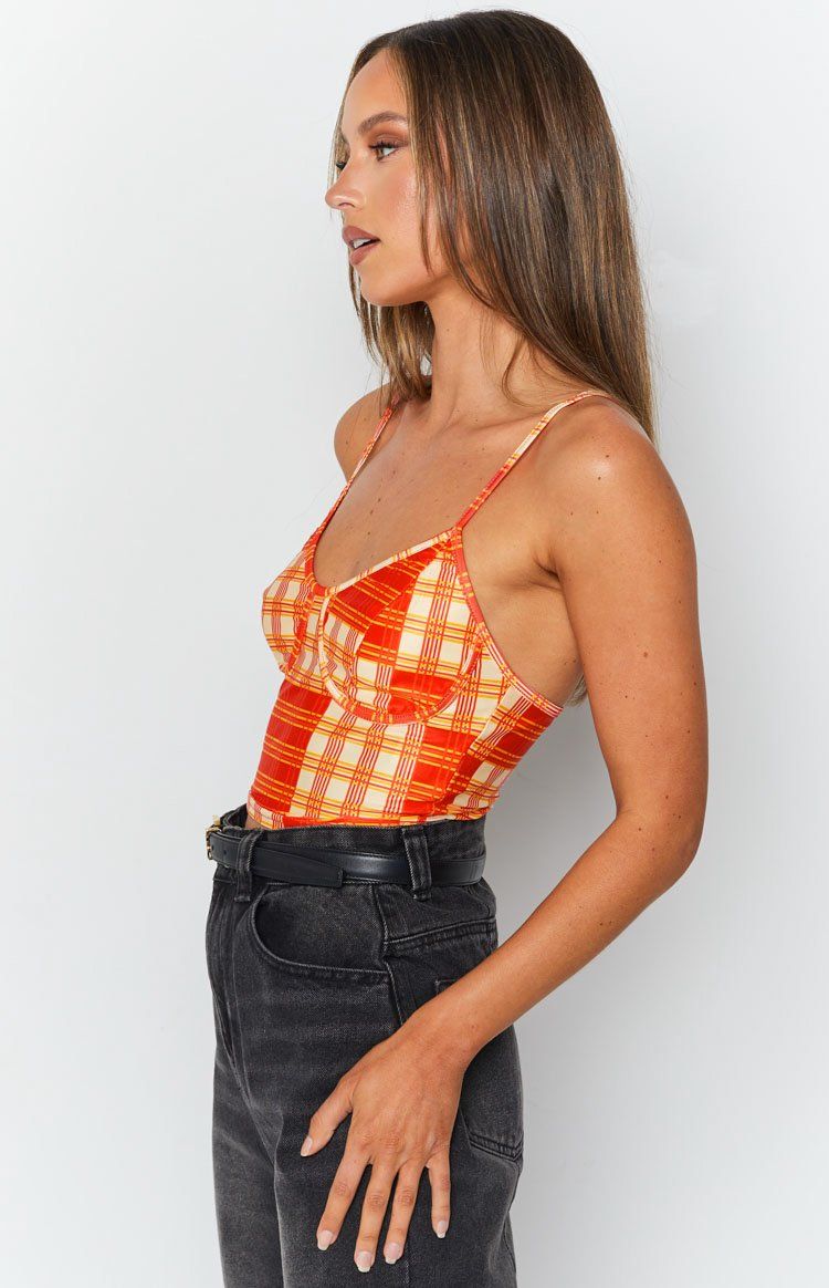 Ahlia Cami Crop Top Orange sold by Beginning Boutique product image thumbnail 5