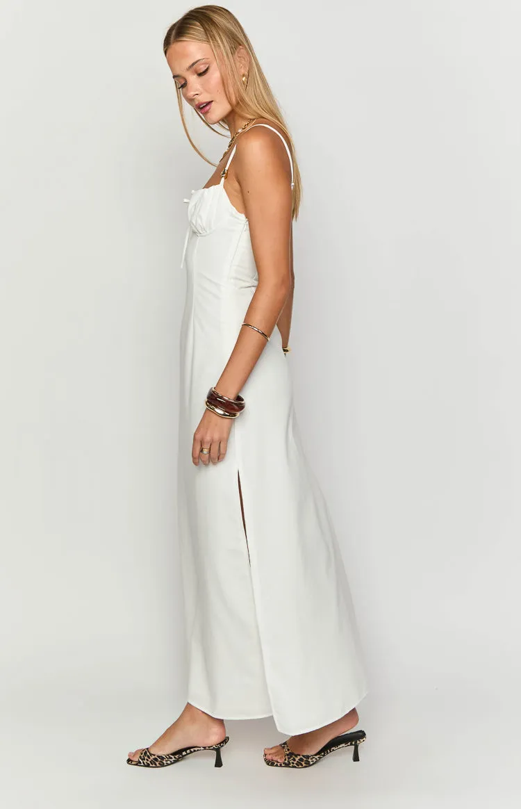 Kayla White Maxi Dress sold by Beginning Boutique product image thumbnail 4