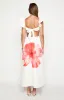 Kaden White Floral Print Maxi Dress sold by Beginning Boutique