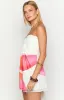 Antoine White Floral Strapless Mini Dress sold by Beginning Boutique