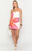 Antoine White Floral Strapless Mini Dress sold by Beginning Boutique