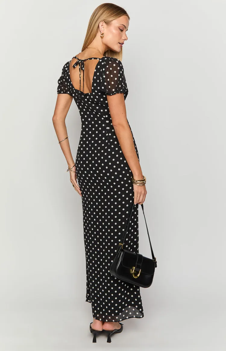 Lovella Black Polka Dot Maxi Dress sold by Beginning Boutique product image thumbnail 5