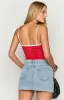 Libby Red Lace Crop Top sold by Beginning Boutique
