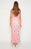 Arizona Red Tile Print Maxi Dress sold by Beginning Boutique