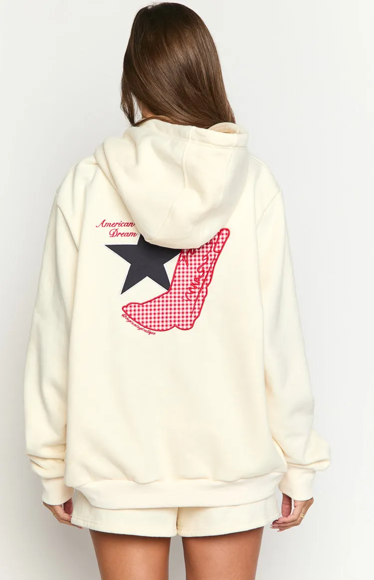 Beginning Cream American Dream Hoodie sold by Beginning Boutique product image thumbnail 5