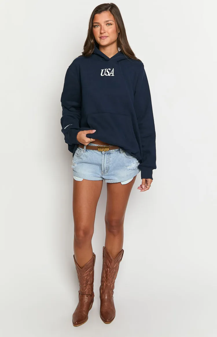 Beginning Navy USA Hoodie sold by Beginning Boutique product image thumbnail 3