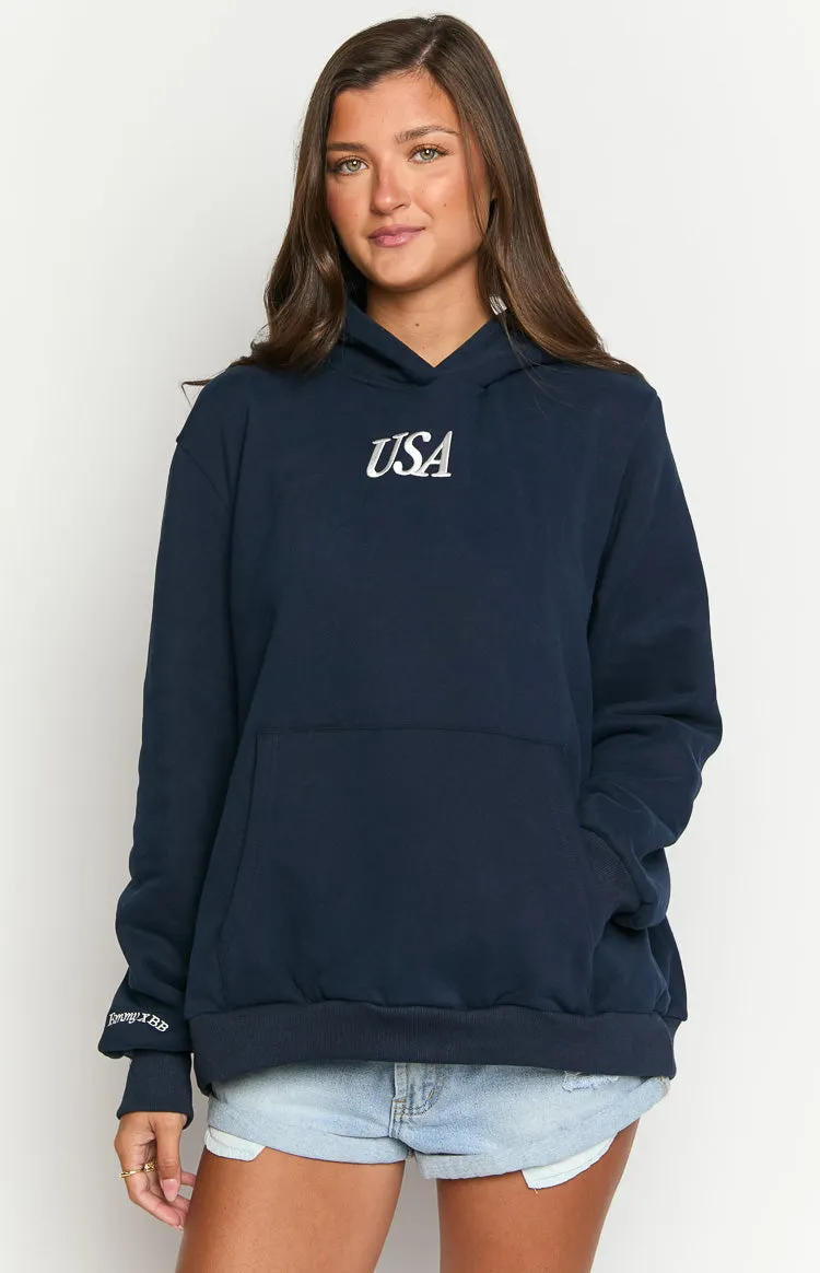 Beginning Navy USA Hoodie sold by Beginning Boutique product image thumbnail 2