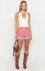 Arnie Red Gingham Broderie Lace Shorts sold by Beginning Boutique