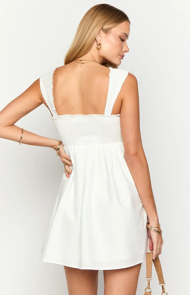 Dekoda White Cap Sleeve Mini Dress sold by Beginning Boutique product image thumbnail 5