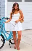 Sharmane White Mini Dress sold by Beginning Boutique