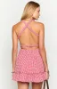 Oppolo Red Gingham Mini Dress sold by Beginning Boutique