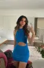 Halley Blue Mini Dress sold by Beginning Boutique