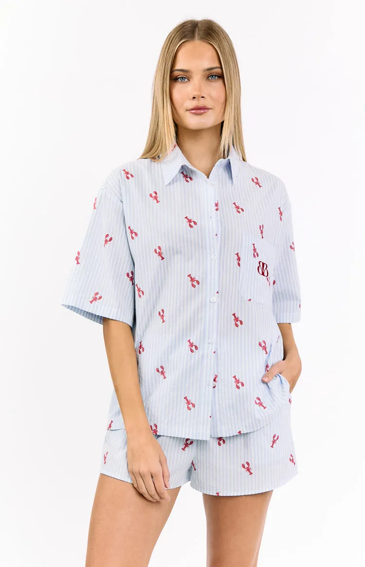 Alexea Lobster Print Pajama Shorts sold by Beginning Boutique product image thumbnail 2