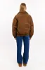 All I Wanted Brown Plaid Puffer Jacket sold by Beginning Boutique