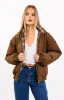 All I Wanted Brown Plaid Puffer Jacket sold by Beginning Boutique
