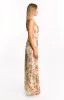 Blaise Yellow Bloom Satin Maxi Dress sold by Beginning Boutique