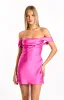 Zoella Hot Pink Off The Shoulder Mini Dress sold by Beginning Boutique
