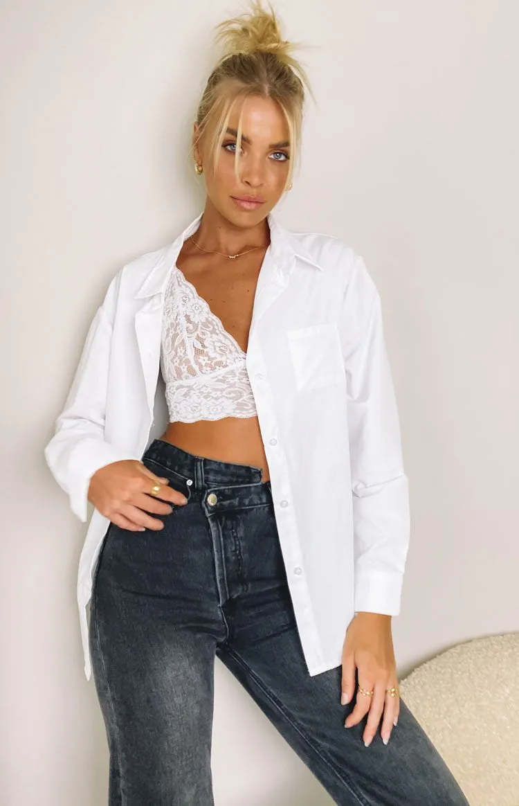 Oversized Shirt White sold by Beginning Boutique