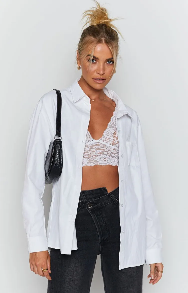 Oversized Shirt White sold by Beginning Boutique product image thumbnail 4