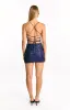 Nelly Navy Sequin Party Mini Dress sold by Beginning Boutique