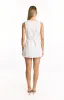 Isla White Wash Denim Mini Dress sold by Beginning Boutique