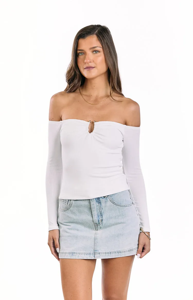 Anabel White Long Sleeve Top sold by Beginning Boutique product image thumbnail 2