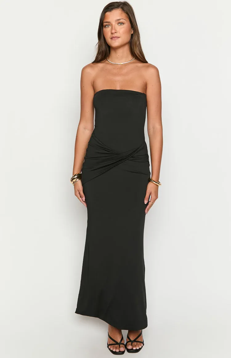 Matilda Black Strapless Maxi Dress sold by Beginning Boutique product image thumbnail 2