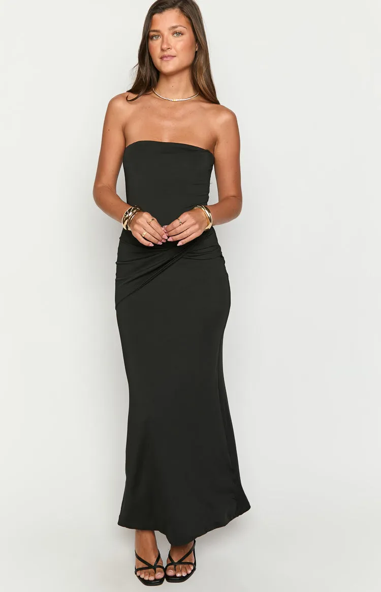 Matilda Black Strapless Maxi Dress sold by Beginning Boutique product image thumbnail 3