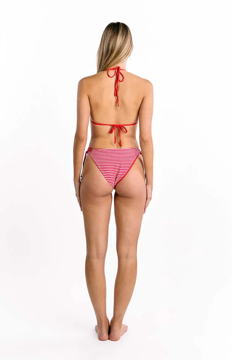 9.0 Swim Wave Red Stripe Tie Bikini Bottoms sold by Beginning Boutique product image thumbnail 4