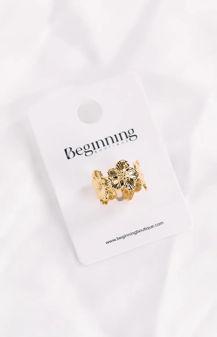 Harmony Gold Flower Ring sold by Beginning Boutique product image thumbnail 2