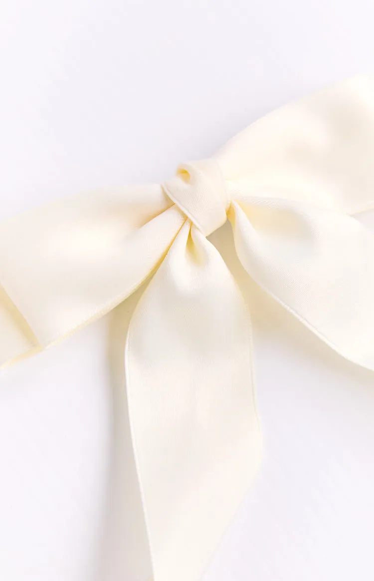 Whimsy Willow Cream Bow Hair Clip sold by Beginning Boutique product image thumbnail 3