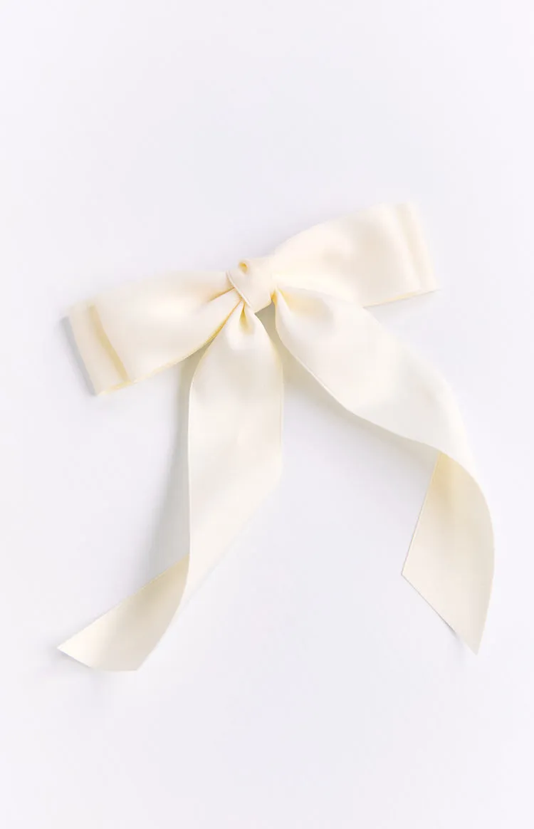 Whimsy Willow Cream Bow Hair Clip sold by Beginning Boutique product image thumbnail 2