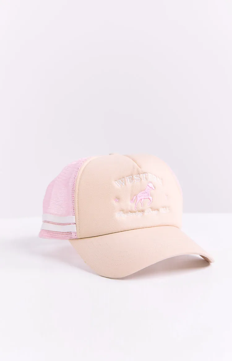 Beginning Cream Pony Club Trucker Cap sold by Beginning Boutique product image thumbnail 2