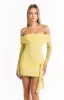 Paige Yellow Off The Shoulder Mini Dress sold by Beginning Boutique