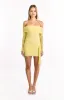 Paige Yellow Off The Shoulder Mini Dress sold by Beginning Boutique