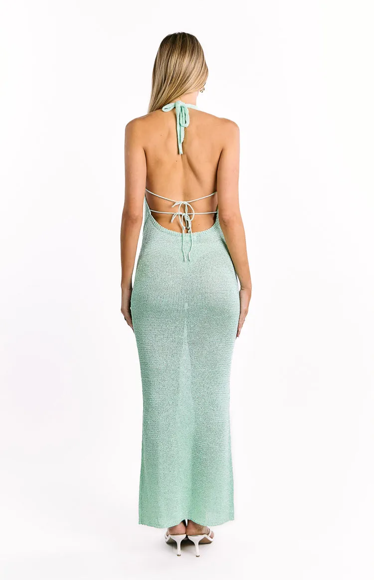 Charlette Green Cowl Neck Maxi Dress sold by Beginning Boutique product image thumbnail 5