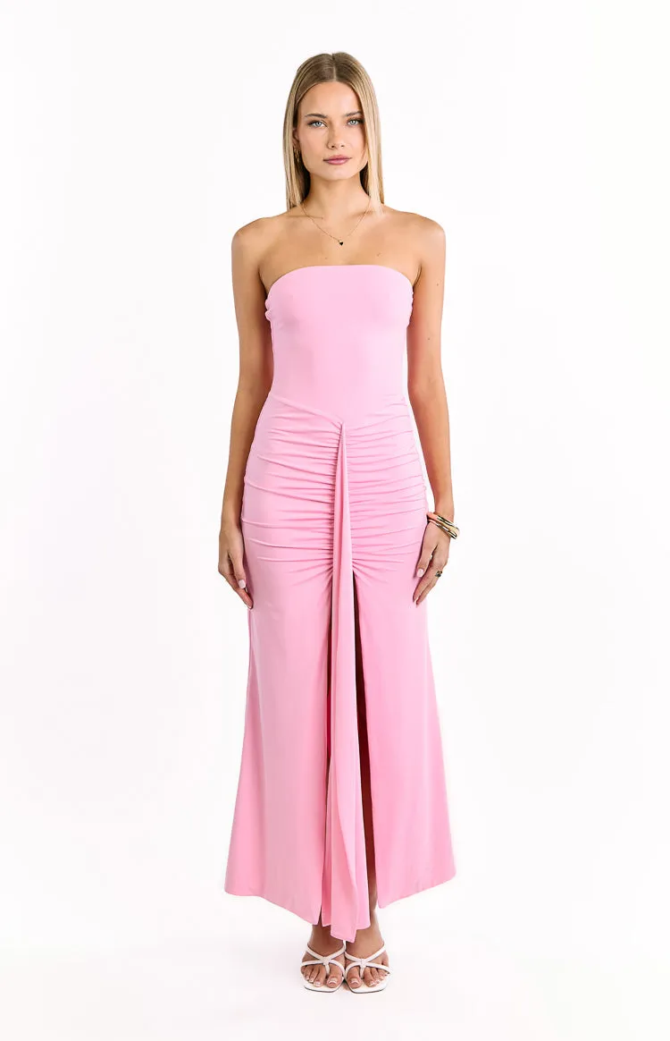 Danielle Pink Strapless Maxi Dress sold by Beginning Boutique product image thumbnail 2