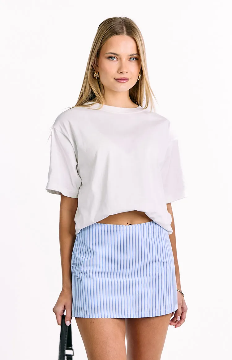 Adrianne Blue Striped Skort sold by Beginning Boutique product image thumbnail 2