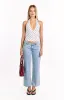 Amora White Polka Dot Crop Top sold by Beginning Boutique