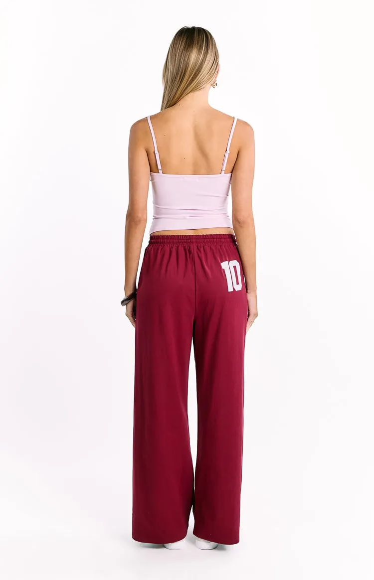 Flo Burgundy Wide Leg Pants sold by Beginning Boutique product image thumbnail 5