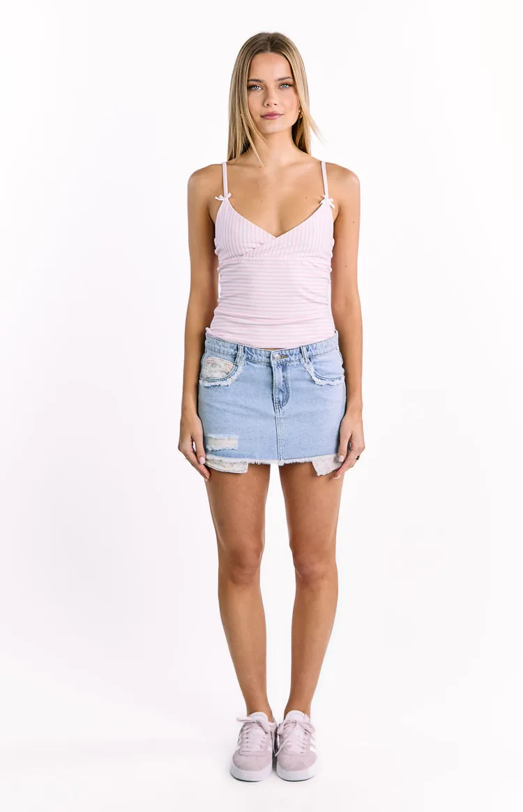 Sweetie White and Pink Stripe Top sold by Beginning Boutique product image thumbnail 3