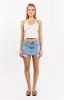 Found Love Light Wash Denim Low Rise Mini Skirt sold by Beginning Boutique