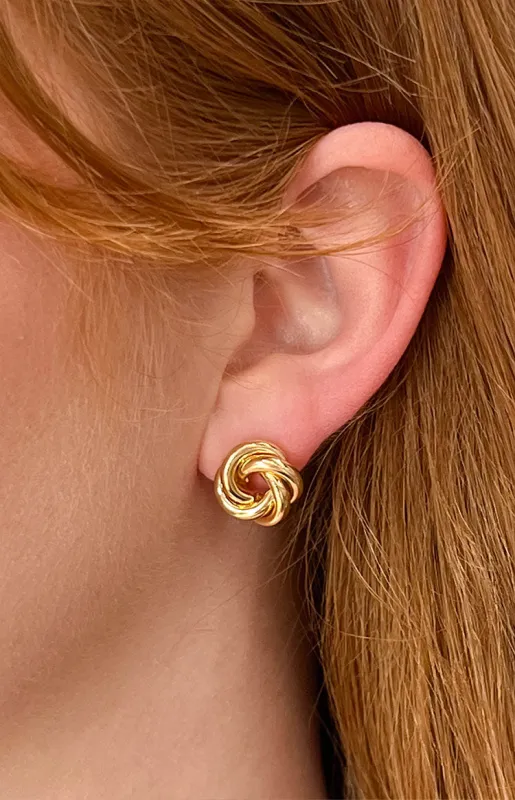 Gold Knot Stud Earrings (FREE over $100) sold by Beginning Boutique