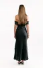 Anica Black Off Shoulder Maxi Dress sold by Beginning Boutique